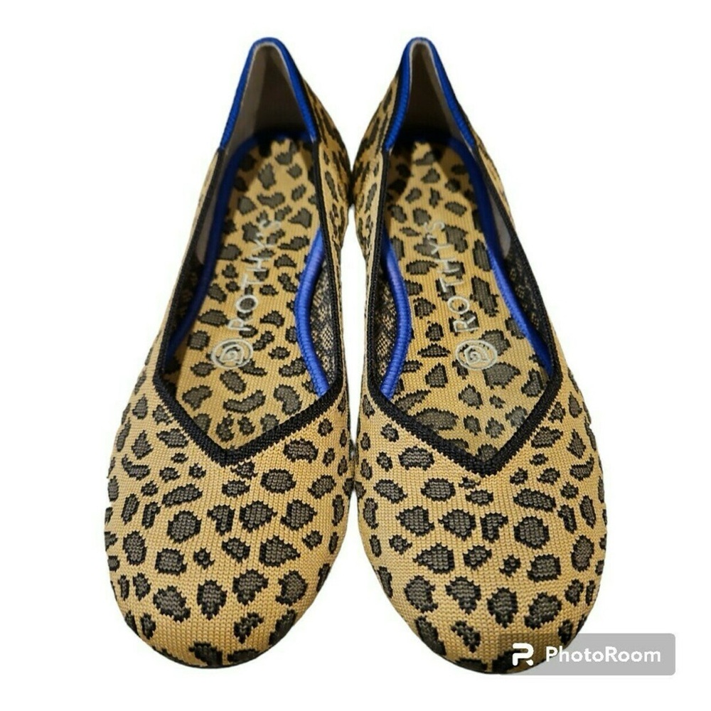 Rothy's The Flat Round Toe Limited Edition/Retired Cheetah Animal Print 7.5